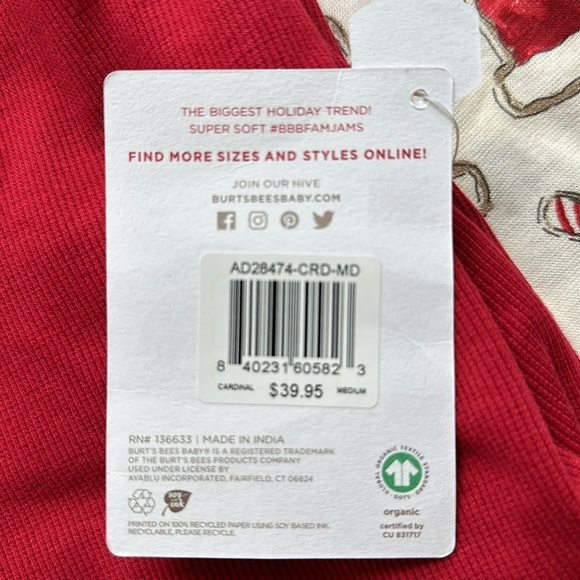 Burt’s Bees Baby Family Jammies NWT - Picture 6 of 8